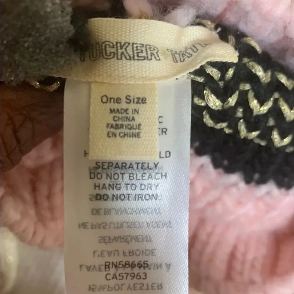 TUCKER + TATE Knit Bunny Ears Hat One Size & No brand gloves